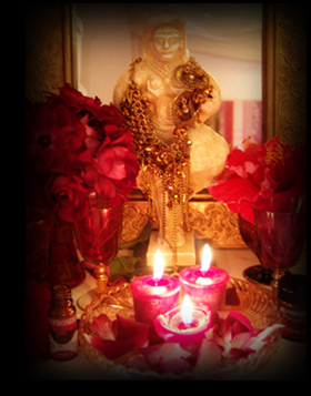 Red Mother Goddess altar